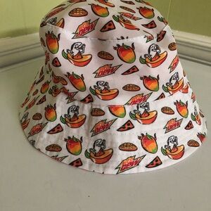 Mountain Dew Little Caesar’s Mango Rush Patterned Bucket Hat - White